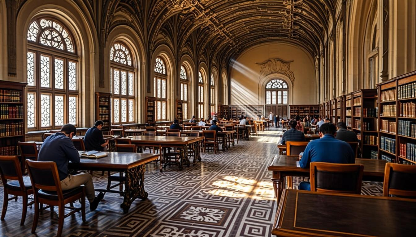 Salle de lecture monumentale de la bibliothèque